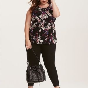 TORRID Floral Print Chiffon Tank Top Size 0